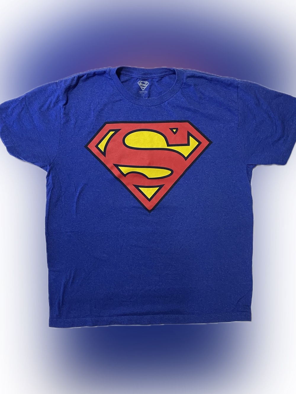 DC Comics Royal Blue T-Shirt with Red and Yellow Superman Shield